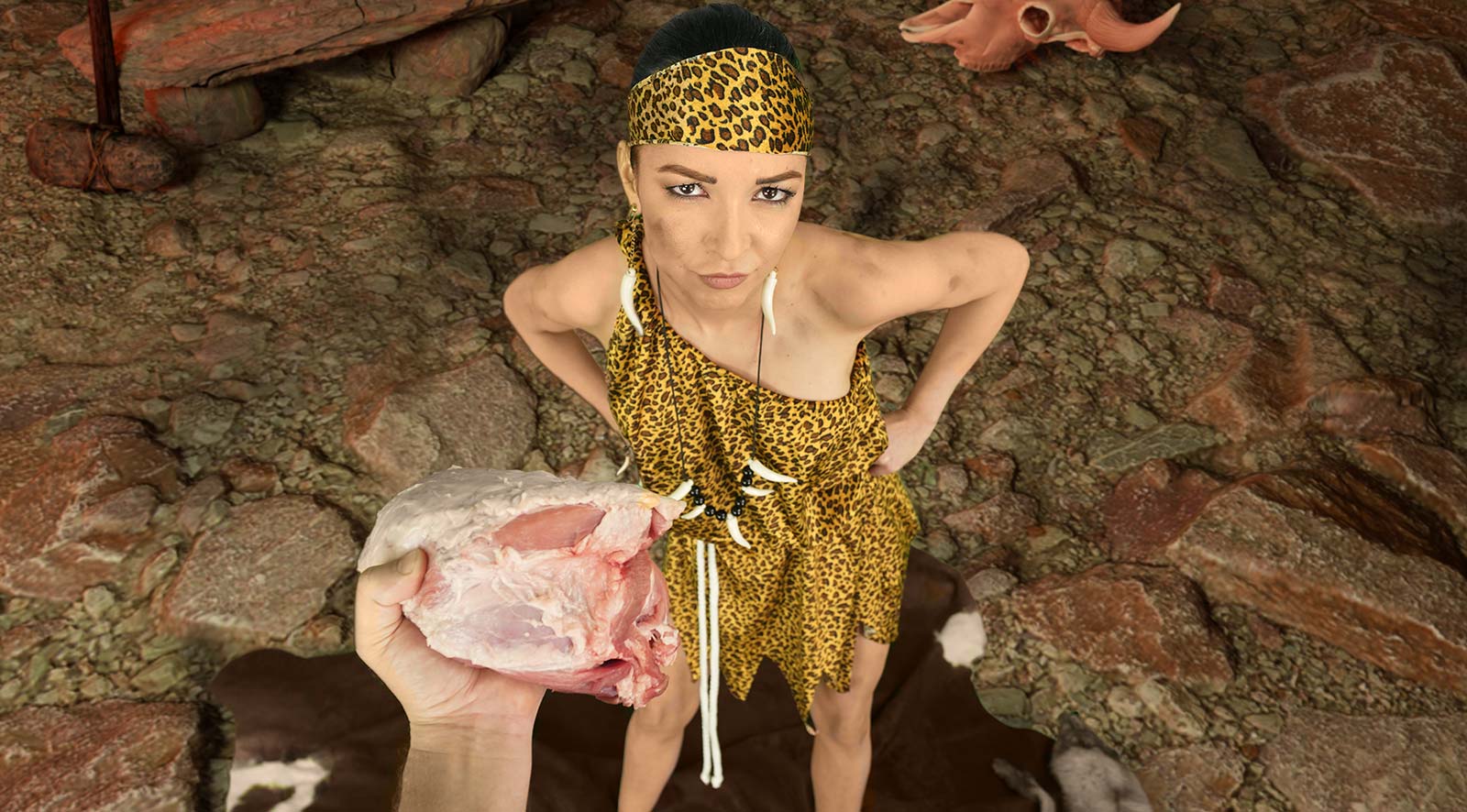 Meat Lovers Porn - Francys Belle in a prehistoric VR greenscreen porn vid ...
